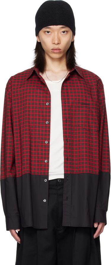 Košeľa VETEMENTS VETEMENTS Splitted Plaid Shirt Červená | UH76SH630RB, 0