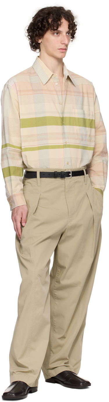 Košeľa LEMAIRE Lemaire Relaxed Plaid Shirt Béžová | SH1176 LF1396, 4