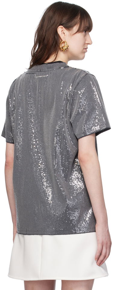 Tričko Courrèges Courrèges Sequinned T-Shirt Šedá | 124JTS008JS0136, 2