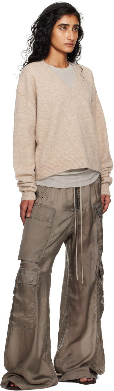 Sveter Rick Owens Rick Owens Tommy V-Neck Sweater Béžová | RP02E4650 KWP, 3