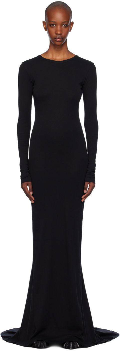 Long Sleeve X-Long Flared Maxi Dress