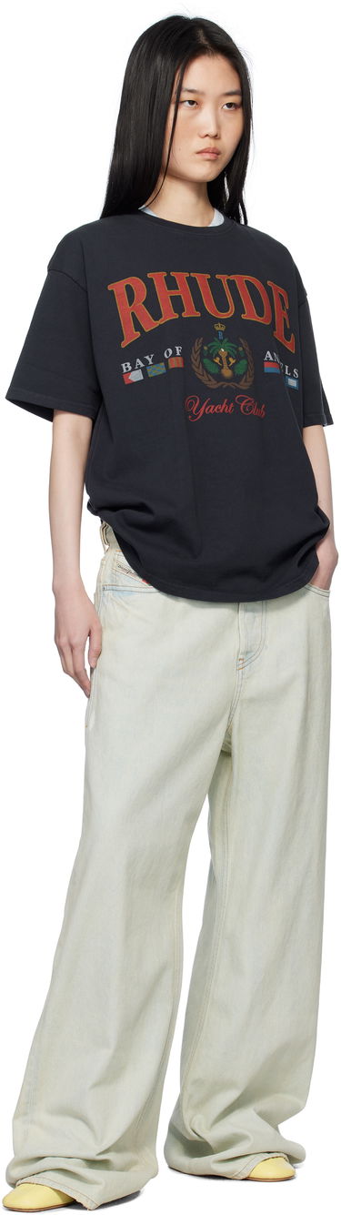 Tričko Rhude Rhude 'Bay Of Angels Yacht' T-Shirt Čierna | RHPS25TT01012, 3