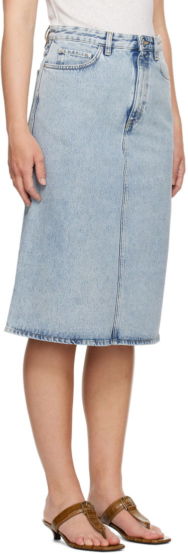 Sukňa TOTEME Five-Pocket Denim Midi Skirt Modrá | 243-WRB0193-FB0045, 1