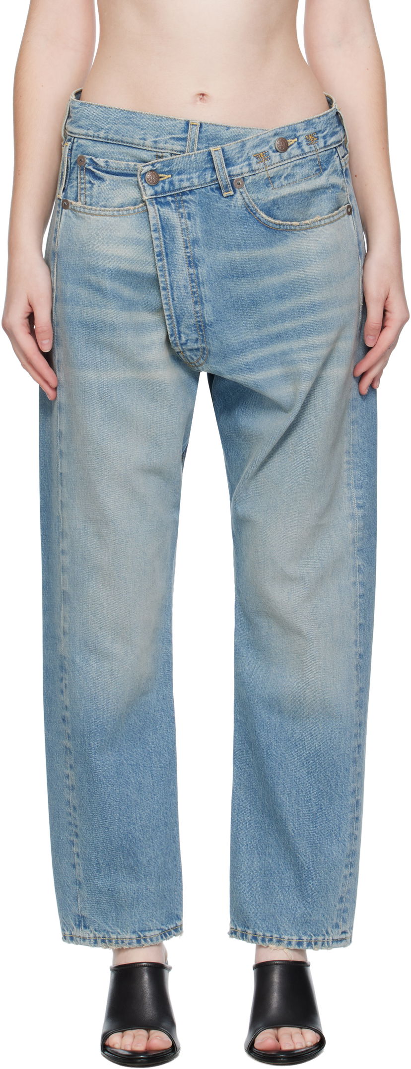 Džínsy R13 R13 Crossover Jeans Modrá | R13W2048-D343A