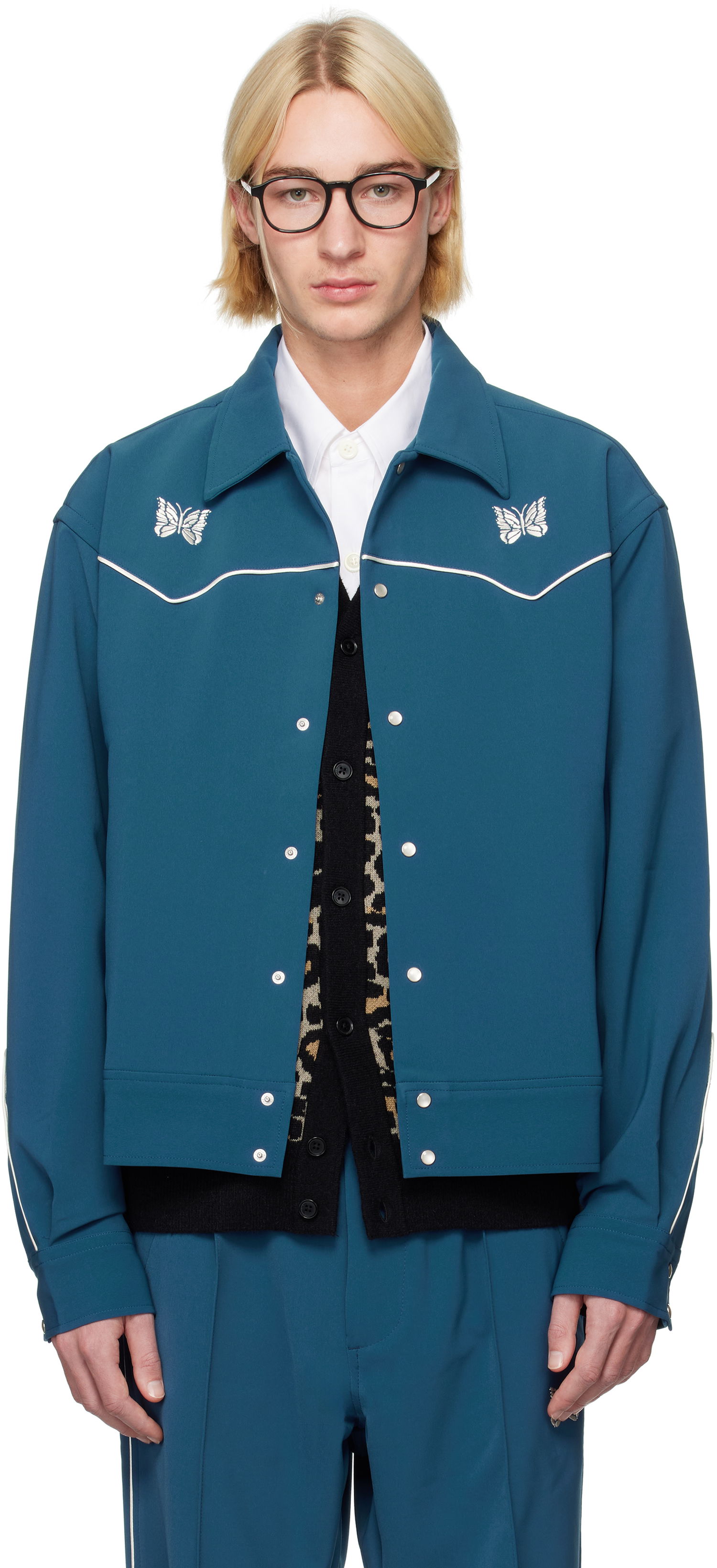 Bunda Needles Piping Cowboy Jacket Modrá | PU208, 0