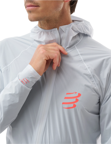 Bunda Compressport Compressport Hurricane Waterproof 10/10 Hooded Jacket Biela | am00009b1046, 3