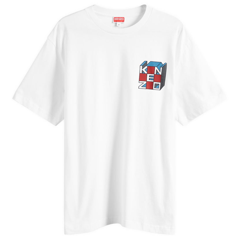 Tričko KENZO Men's Kube Oversized T-Shirt in White, Size Small | END. Clothing Biela | FE65TS2874SG-02