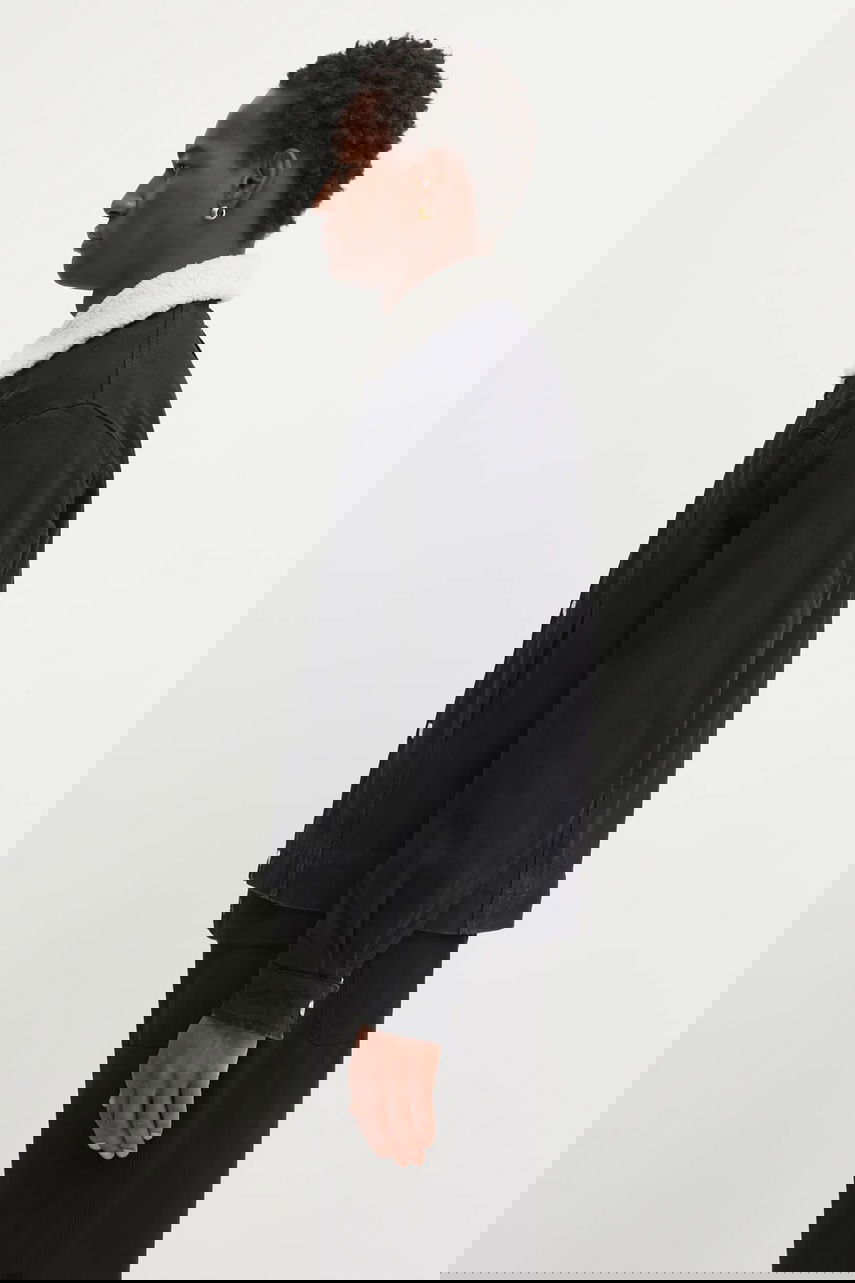 Kabáty Aries Oversize Sherpa Denim Car Coat Čierna | AR7120004, 1