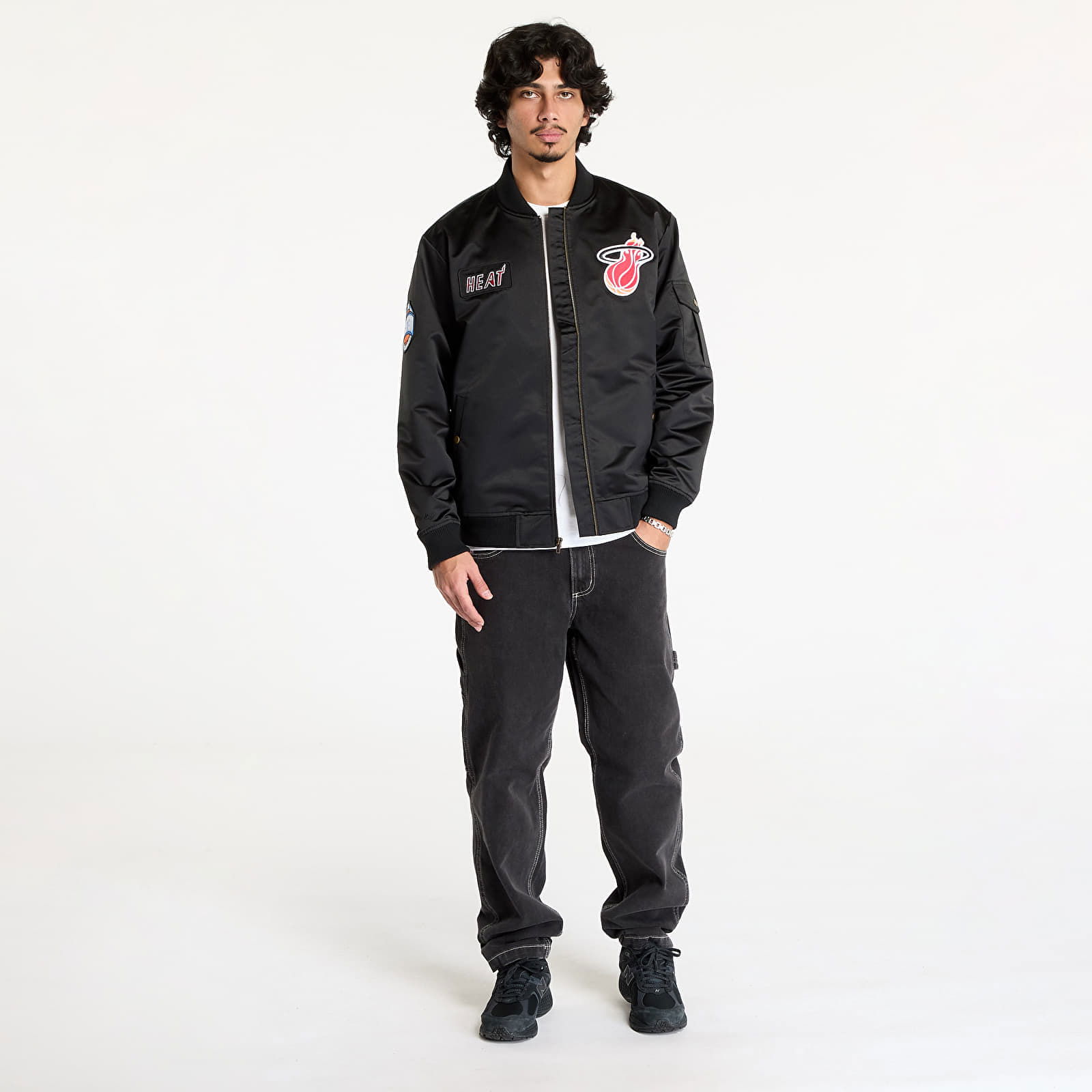 Team Leader Satin Vintage Logo Bomber Jacket