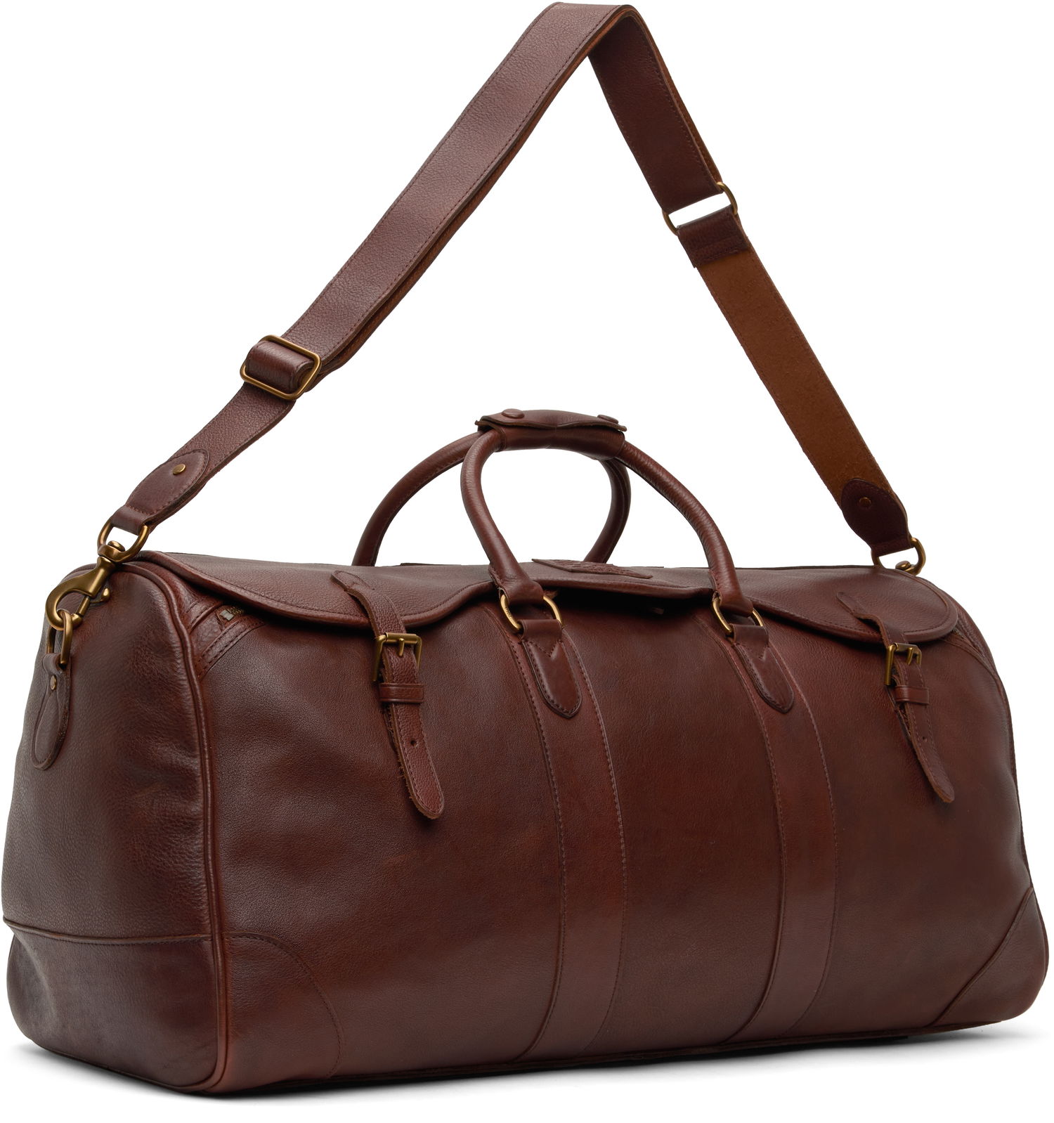 Cestovná taška Polo by Ralph Lauren Ralph Lauren Heritage Leather Duffle Bag Hnedá | 405946034001, 1