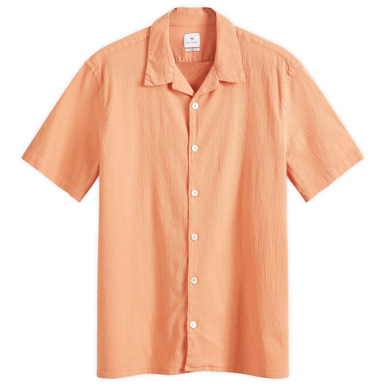 Košeľa Paul Smith Paul Smith Men's Seersucker Vacation Shirt, Size Large Oranžová | M2R-114R-M22050-15, 0