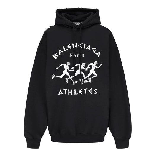 Mikina Balenciaga Balenciaga SS21 Athletes Hoodie Čierna | 641529TJVI71070