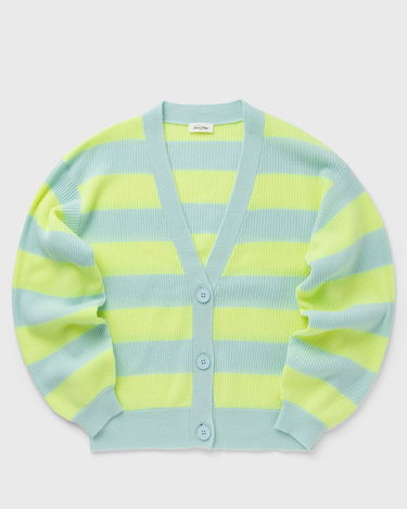 Sveter American Vintage Striped Knit Button-Down Cardigan Rôznofarebný | RAX19BE25-JAUNE-FLUO-RAYE-CRYSTAL, 0