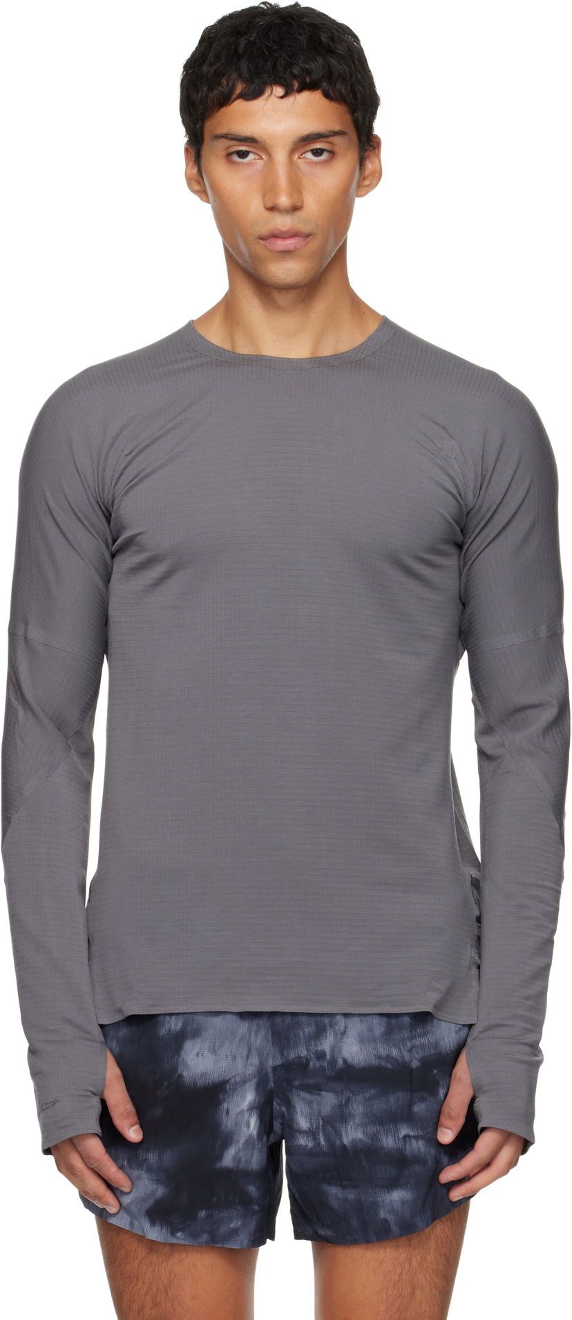 Tričko Y-3 Y-3 Running Long Sleeve T-Shirt Šedá | KB2331
