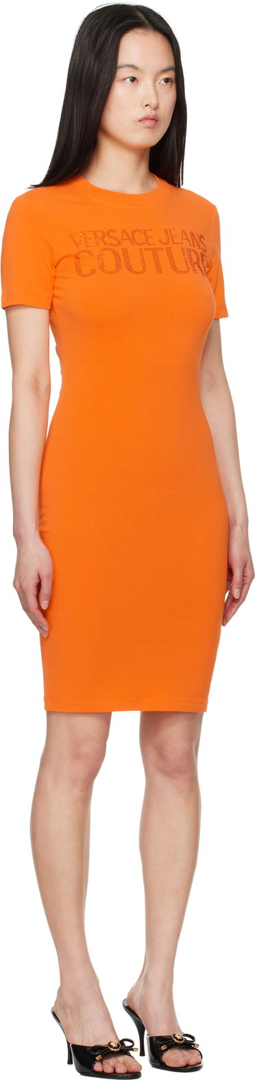Šaty Versace Versace Jeans Couture Logo Minidress Čierna | E78HAOS04_ECJ01S, 4