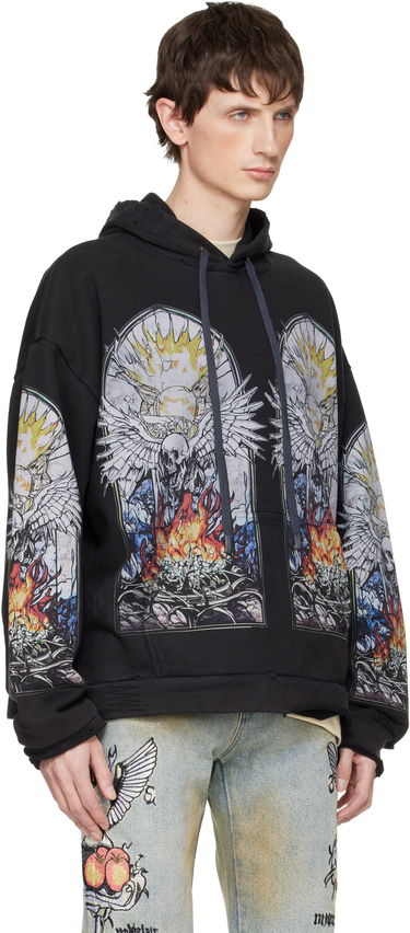 Mikina Who Decides War Who Decides War Distressed Stained Glass Skull Hoodie Rôznofarebný | 1110570002FW25, 1