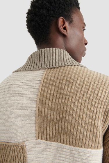 Sveter AXEL ARIGATO Franco Patchwork Sweater Hnedá | A2141002, 6