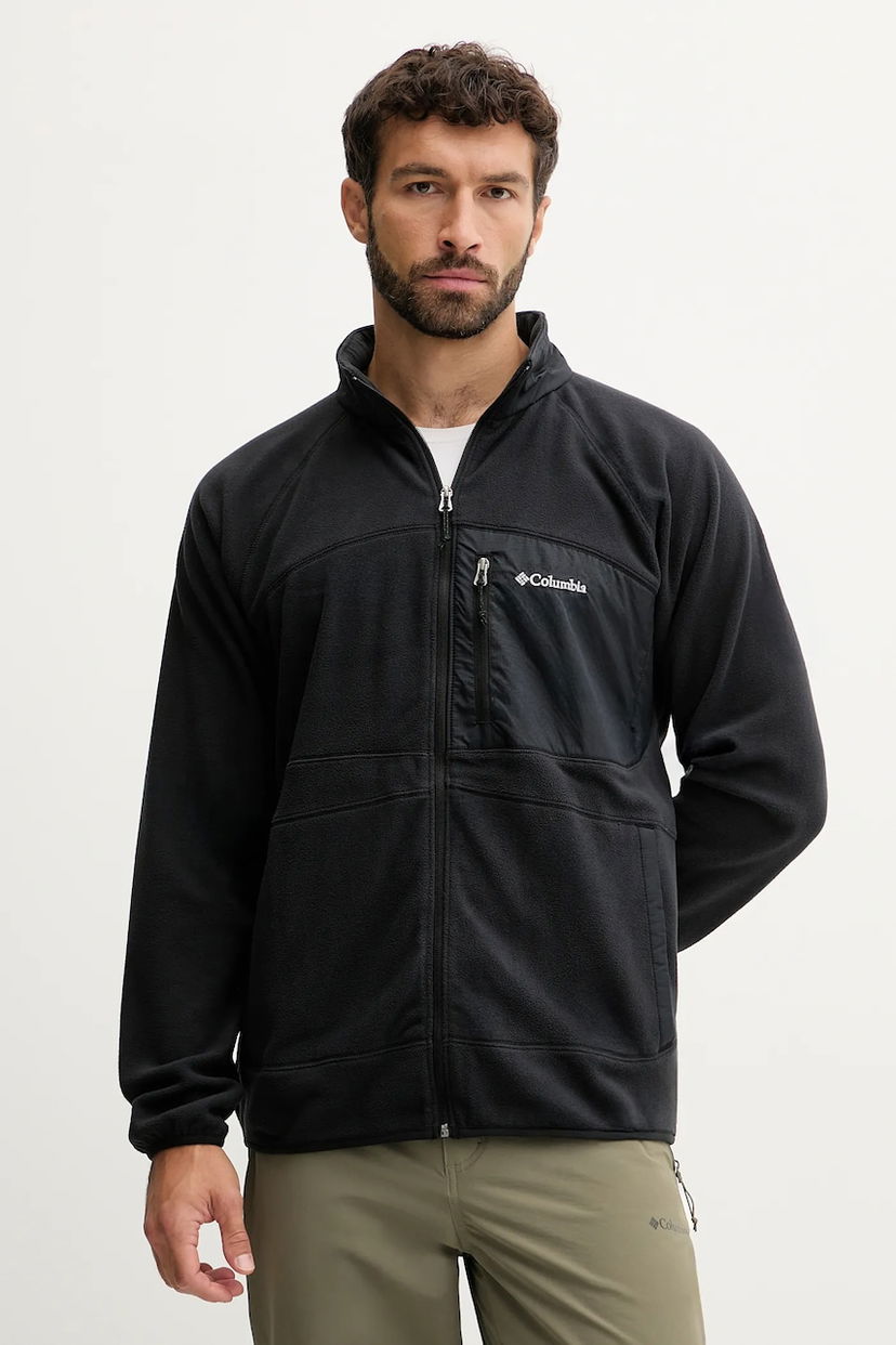 Bunda Columbia Fast Trek Full-Zip Fleece Jacket with Chest Pocket Čierna | 2135691