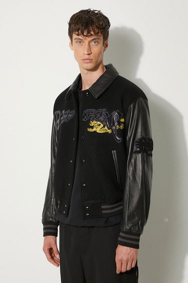Bomber bunda Awake NY Awake NY Varsity Jacket Oversize Čierna | SP24.OT001, 0