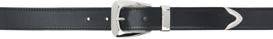 The Benny Black Leather Belt