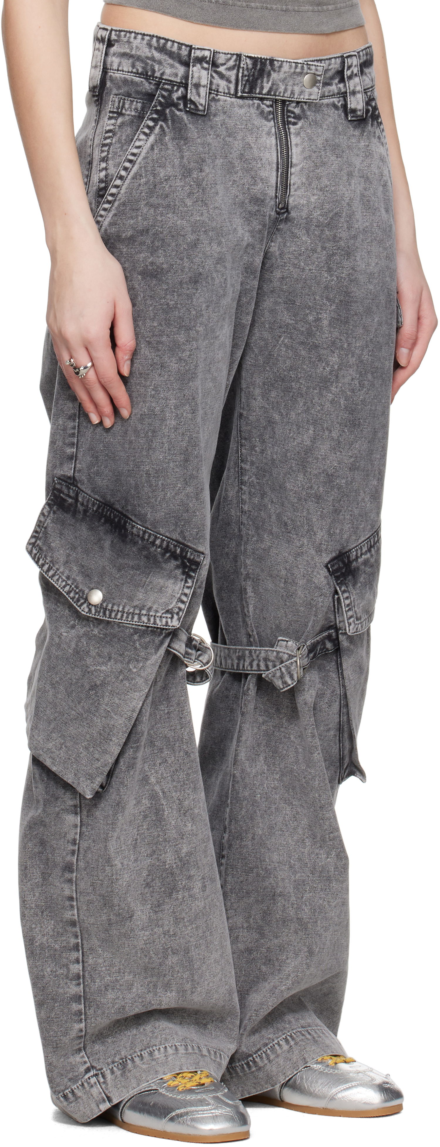 Cargo nohavice Acne Studios Acne Studios Canvas Cargo Pants Šedá | AK0866-, 1