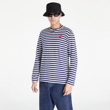 Tričko Comme des Garçons PLAY Long Sleeve Tee Navy | AZT010 navy, 2