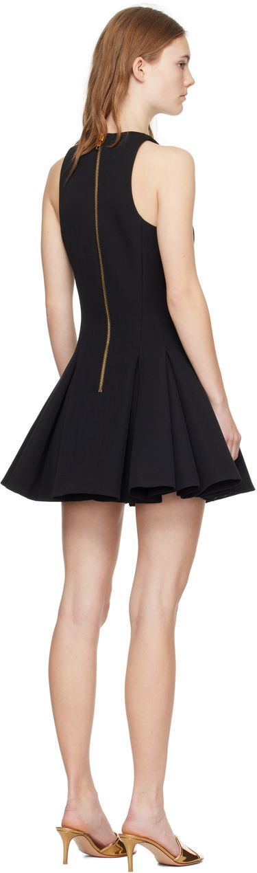 Šaty Balmain Balmain Flared Pleated Mini Dress Čierna | EF1R5087ME54, 2