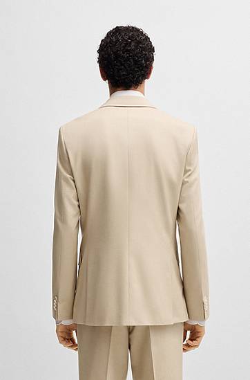 Bunda BOSS BOSS Slim-Fit Stretch Blazer Béžová | 50540836, 1