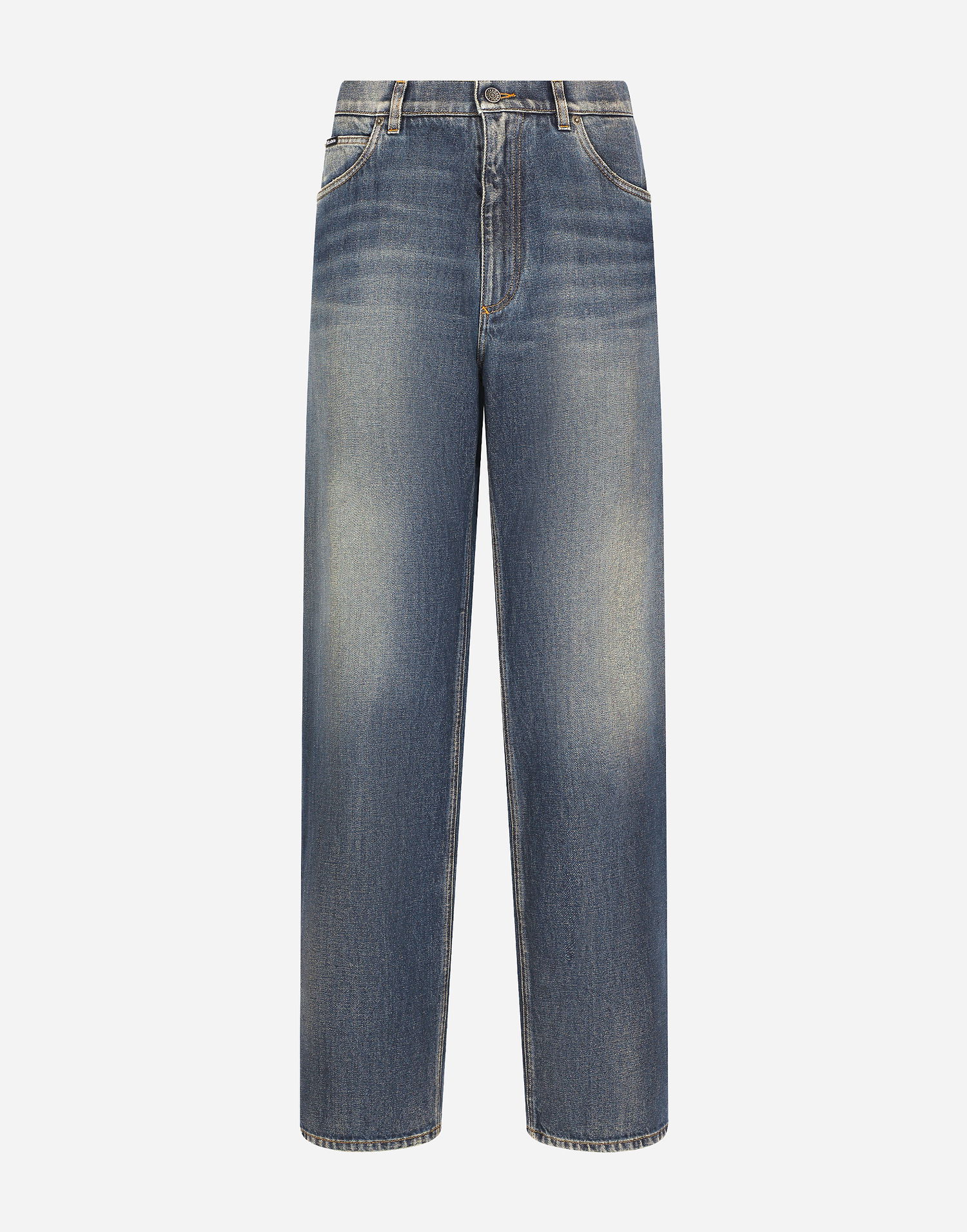 Džínsy Dolce & Gabbana Oversize Washed Effect Denim Jeans Modrá | GWVNXDG8KY5S9001, 0