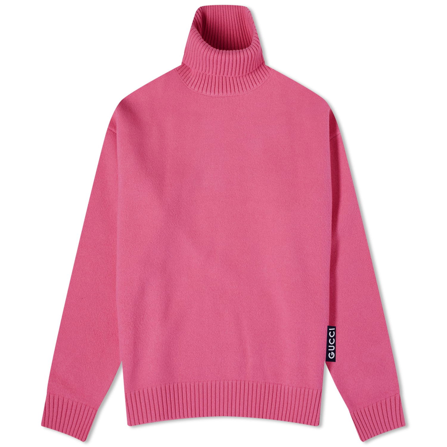 Sveter Gucci Logo Tab Turtleneck Ružová | 763343-XKDNG-5761, 0