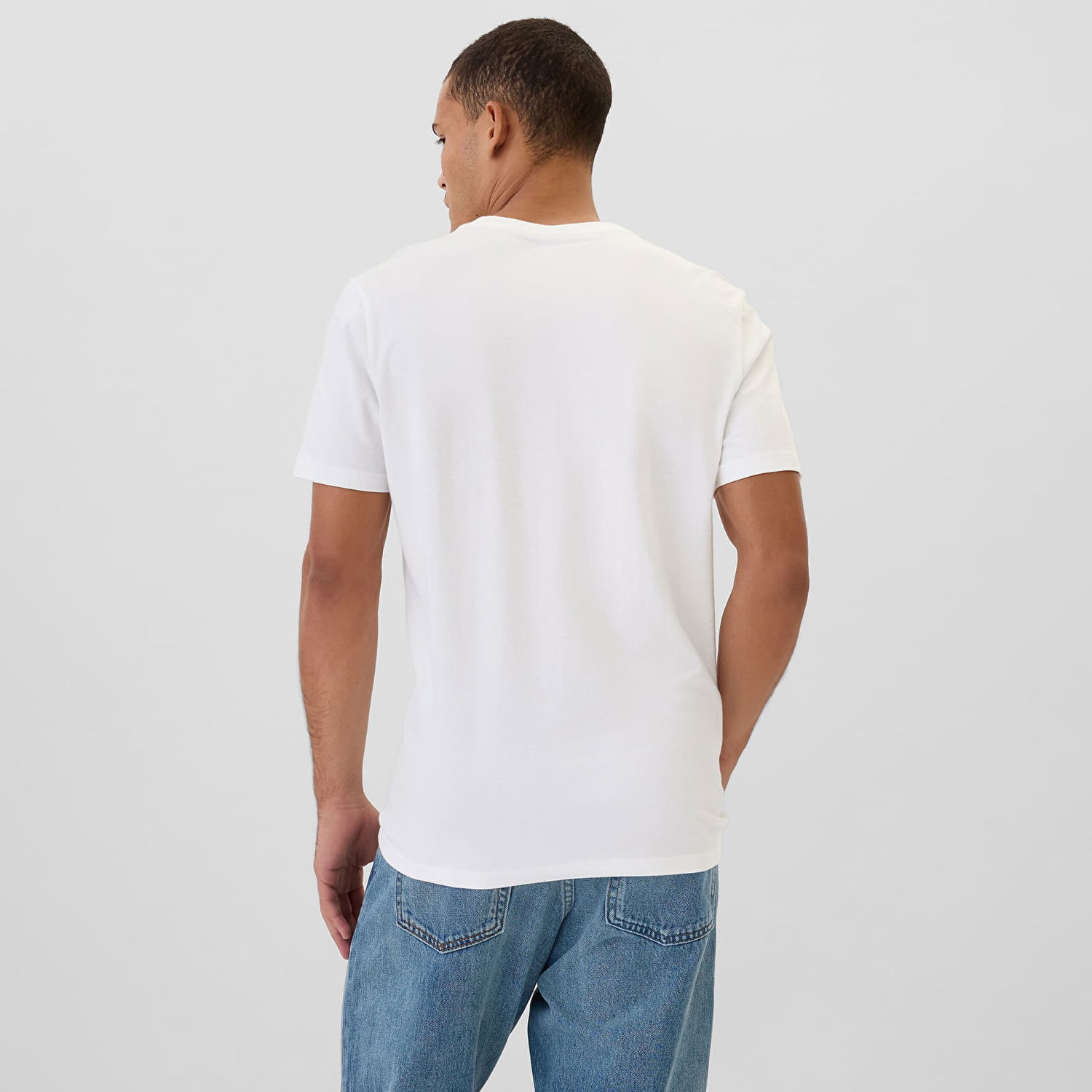 Tričko GAP T-shirt Micro Logo Crew White Global S Biela | 502022-01, 1