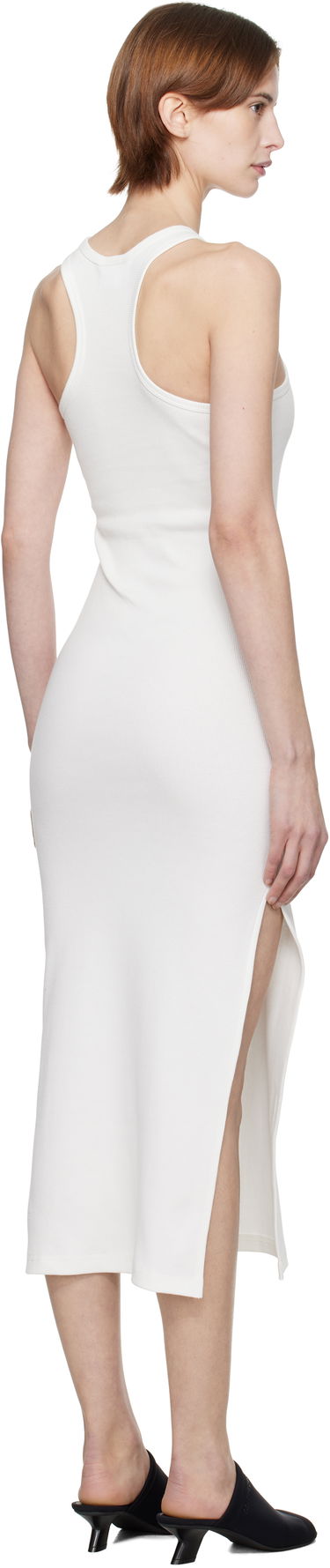 Šaty Courrèges Courrèges Scuba Rib Midi Dress Biela | 125JRO586JS0194, 2