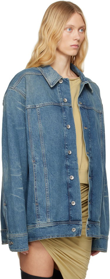 Bunda Rick Owens Rick Owens DRKSHDW Hollywood Jumbo Worker Denim Jacket Modrá | DS01E3706 DWB, 1