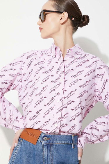 Košeľa KENZO Kenzo Printed Slim Fit Shirt Ružová | FE52CH0879D2.30, 4