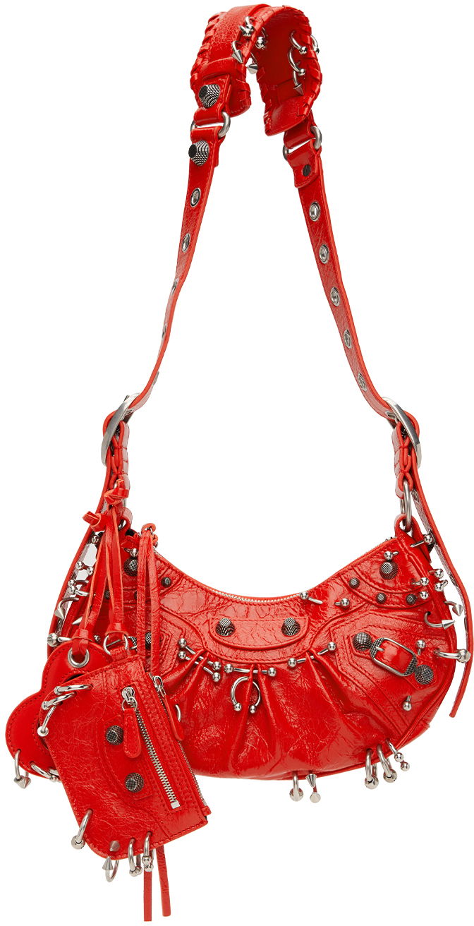 Taška cez rameno Balenciaga XS 'Le Cagole' Shoulder Bag Červená | 671309 210G8, 0