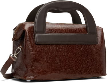 Kabelka KIKO KOSTADINOV Isadora Croc-Embossed Top-Handle Bag Hnedá | KKWAW25BG03-178, 2