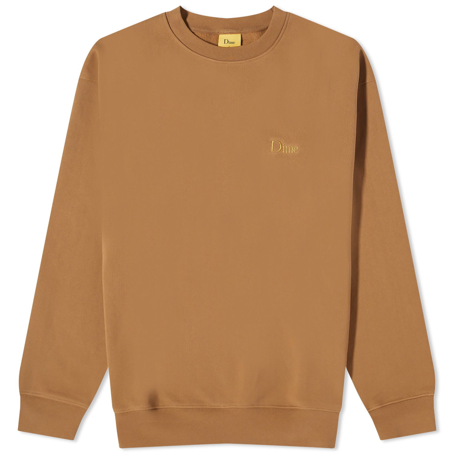 Mikina Dime Classic Small Logo Crew Sweat Hnedá | DIME23D1F18-CAP, 0