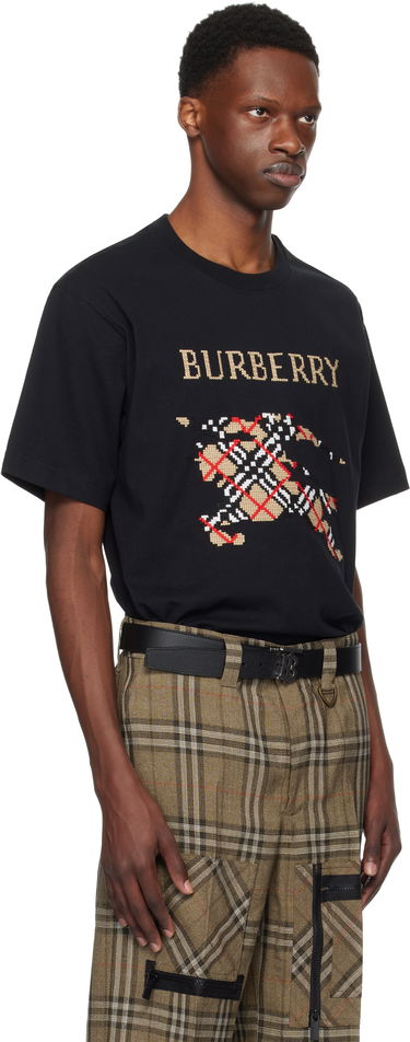 Tričko Burberry Cross Stitch Horseferry Print Cotton T-Shirt Čierna | 8109021, 1