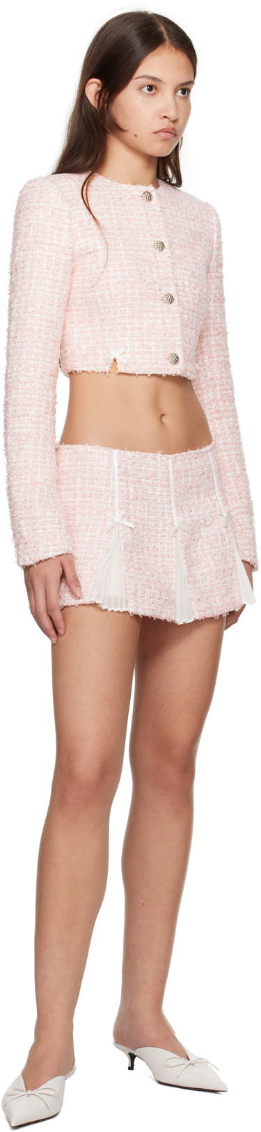 Sukňa GUIZIO Guizio Emory Tweed Miniskirt Ružová | H24302W114, 3