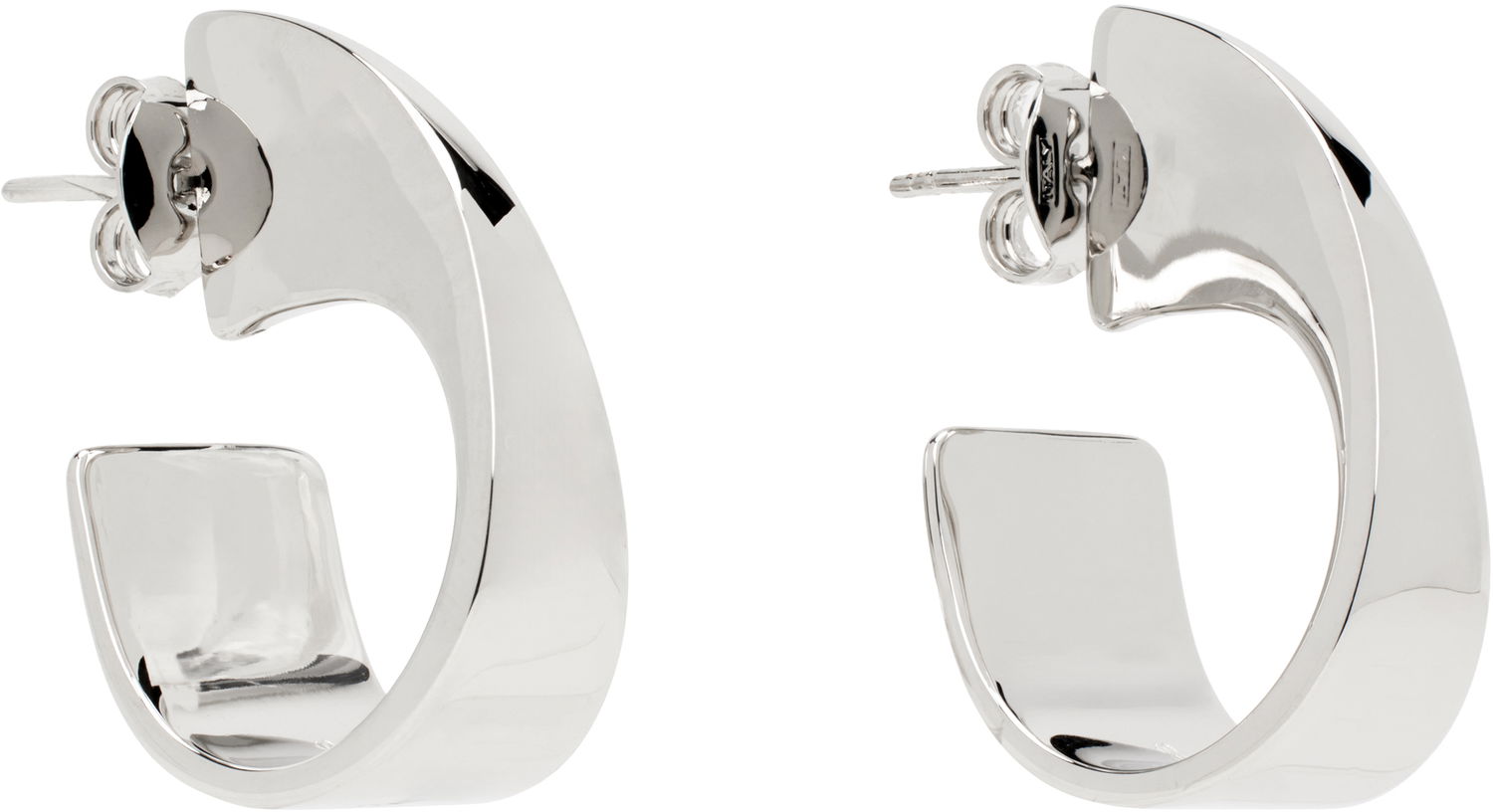 Náušnice Courrèges Courrèges One Curved Earrings Metalická | 125BBO075LA0001, 1