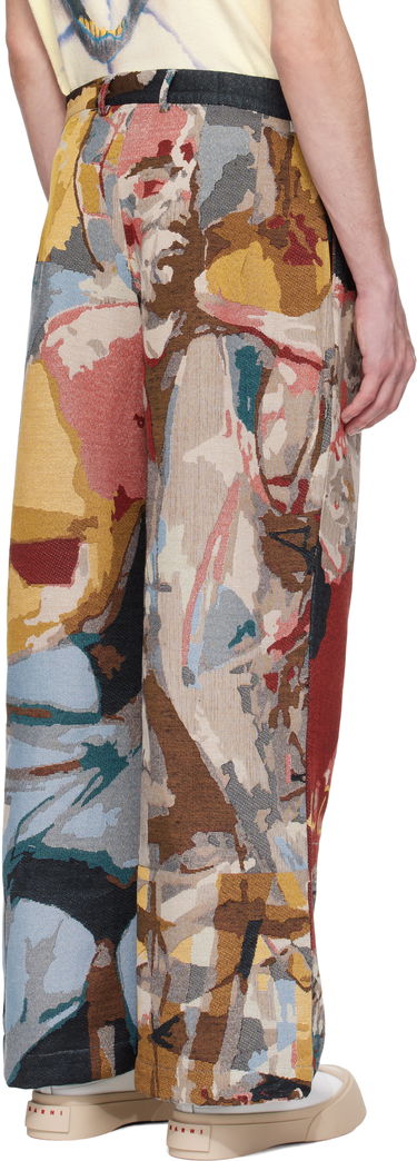 Nohavice KidSuper KidSuper Jacquard Paintings Double Pleated Trousers Rôznofarebný | SS25-PT-06, 2