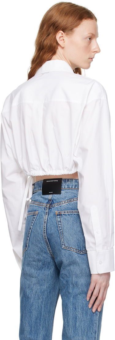 Košeľa Alexander Wang Alexanderwang.t Cropped Tie-Hem Shirt Biela | 4WC3231400, 2