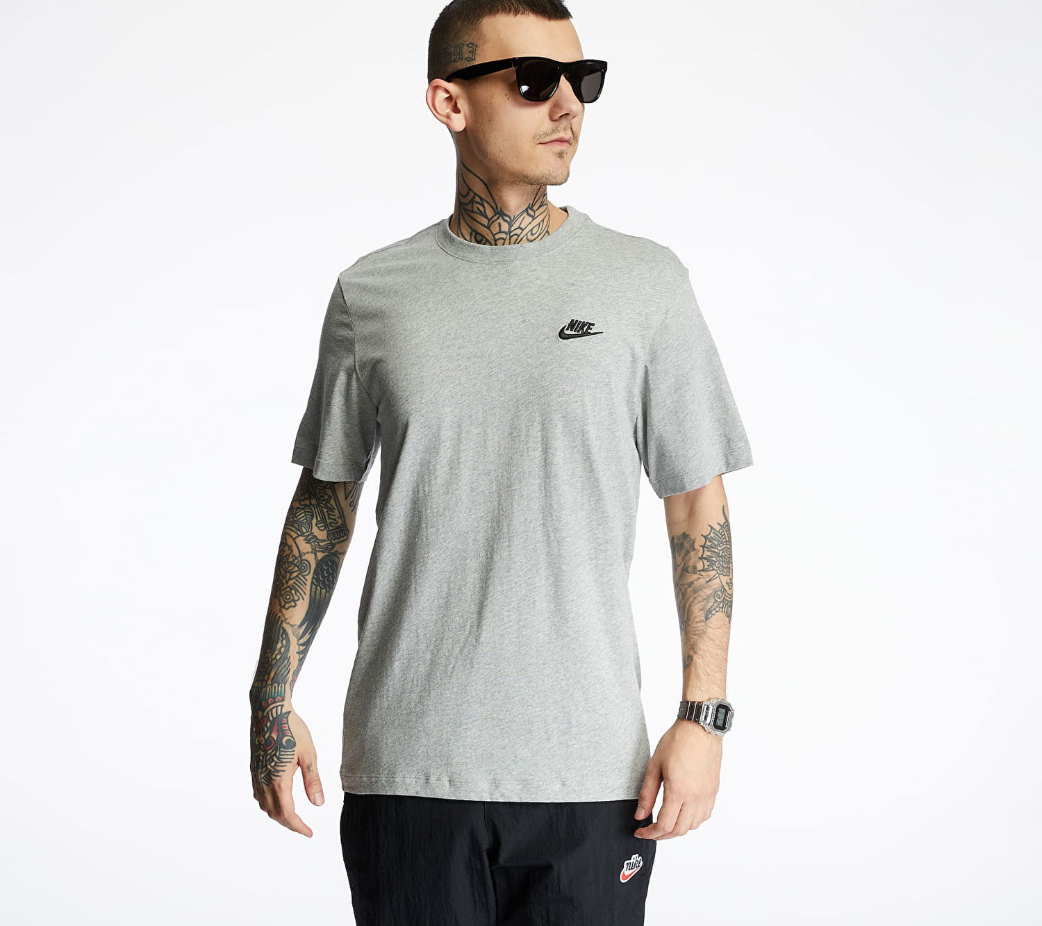 Tričko Nike Sportswear Club Tee Šedá | AR4997-064, 0