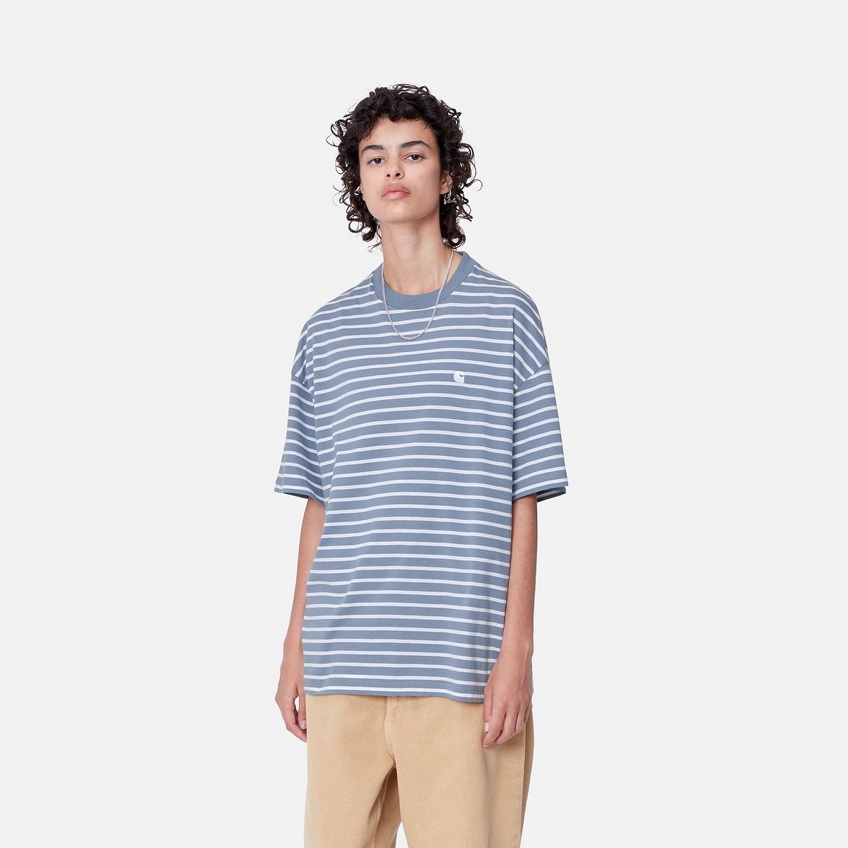 Tričko Carhartt WIP Bryna Stripe Relaxed Fit T-Shirt Modrá | I033656_7, 0