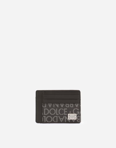 Peňaženka Dolce & Gabbana Coated Jacquard Card Holder Čierna | BP3325AJ7058B969, 0