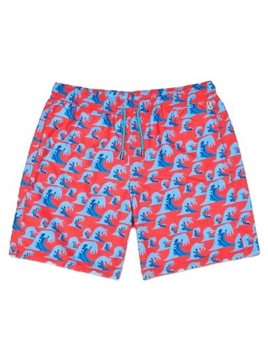 Plavky Happy Socks Wave Long Swim Shorts Rôznofarebný | WVE123-2900