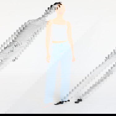 Tielko CALVIN KLEIN Calvin Klein Jeans Women's Ribbed Crop Tank Top Šedá | LV047C908G P79, 3