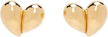 Náušnice Bottega Veneta Bottega Veneta Gold Tone Split Heart Clip-On Earrings Žltá | 838156 VAHU0, 0