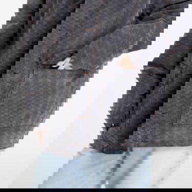 Bunda DAILY PAPER Washed Monogram Workwear Jacket Šedá | 2523035, 4