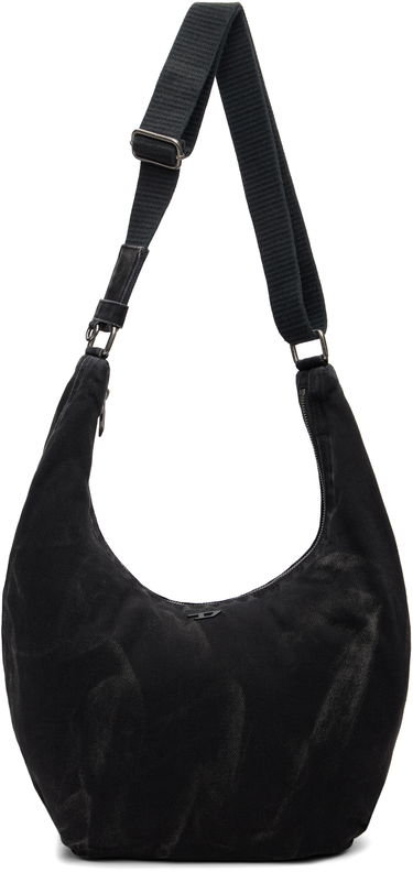 Taška cez rameno Diesel Rave X Washed Denim Crescent Shoulder Bag Čierna | X10414-P4485-T8013, 0